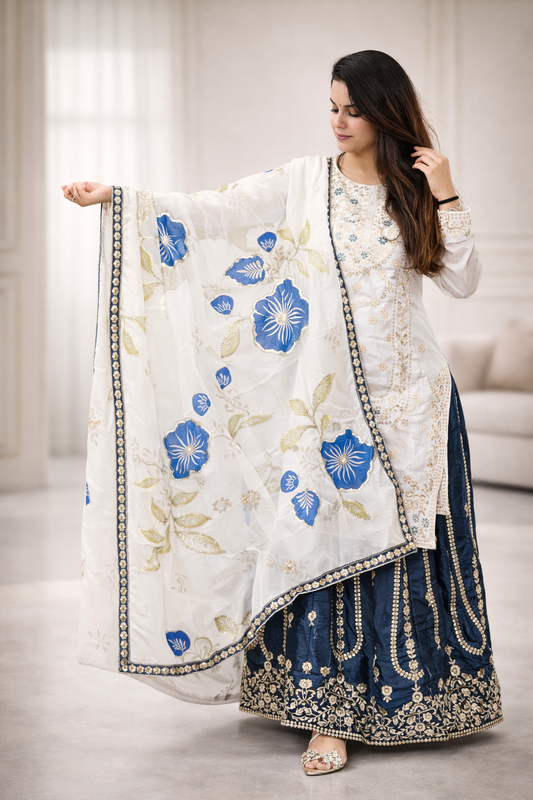 Ivory & Blue Suit