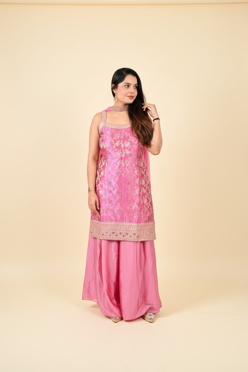 Pink Sharara - Studio Background