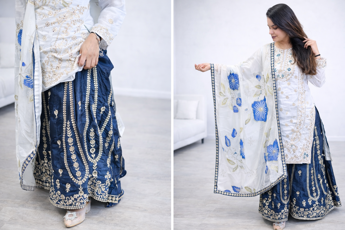Ivory & Blue Suit