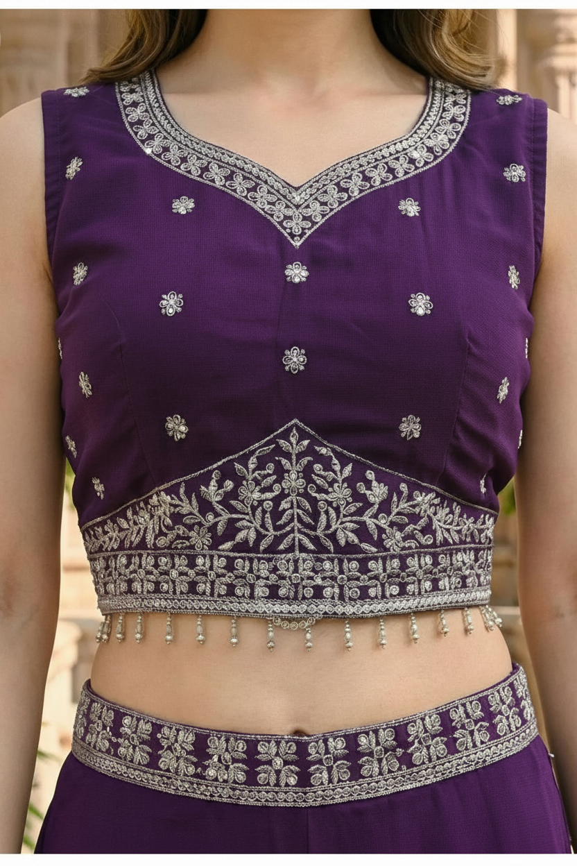 Embroidered Indo-Western Coord Set