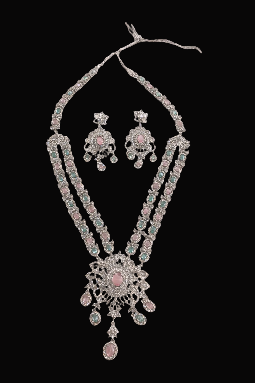 Pink & Teal AD Rani Haar Set