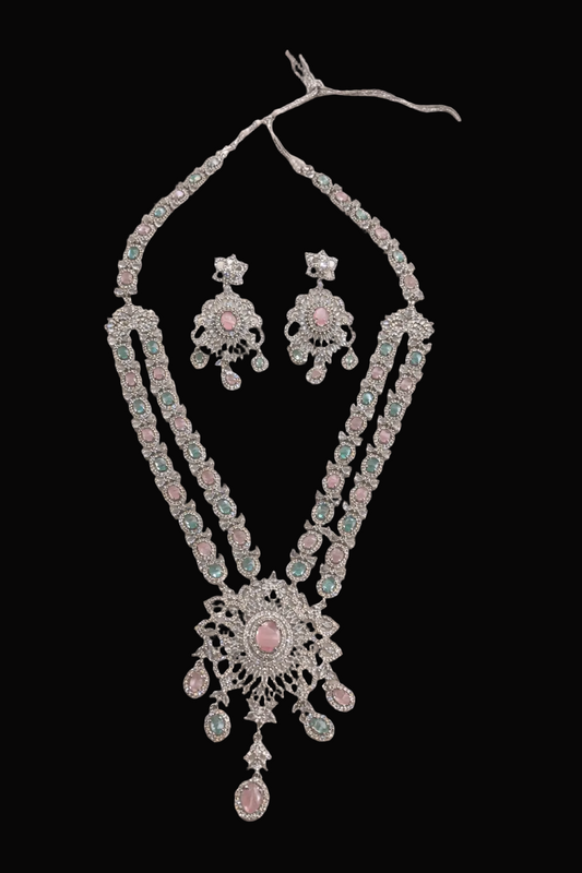 Pink & Teal AD Rani Haar Set