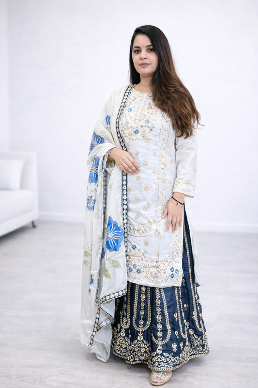 Ivory & Blue Suit