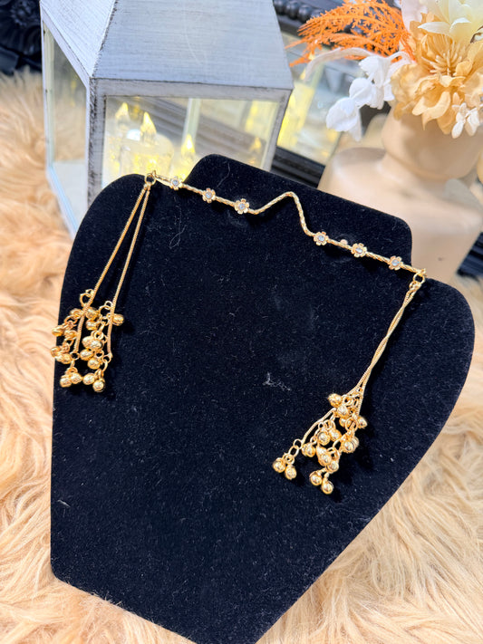 Gold Ghungroo Face Chain / Facelet