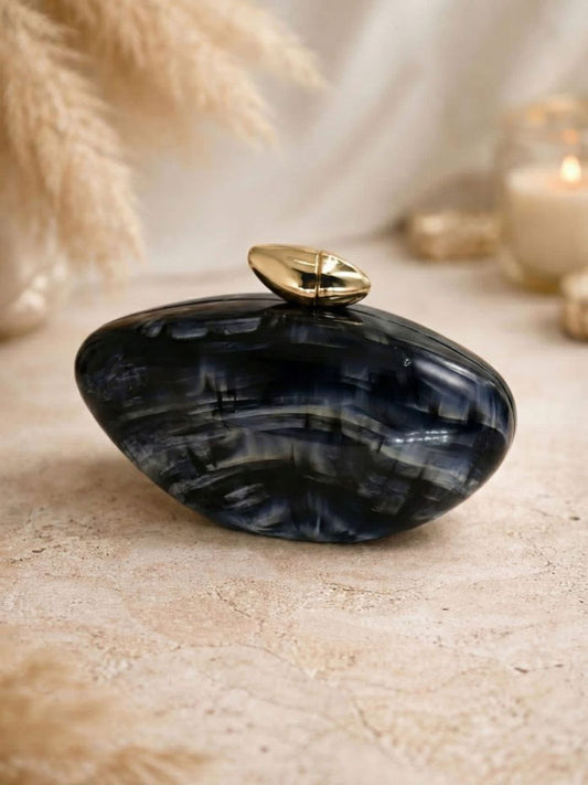 Designer Oval Acrylic Clutch