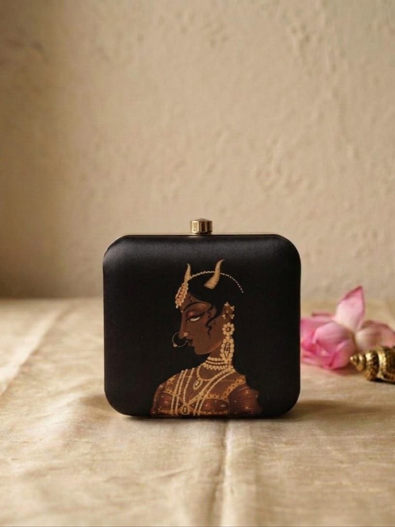 Printed Square Sling Bag – Indian Art Edition