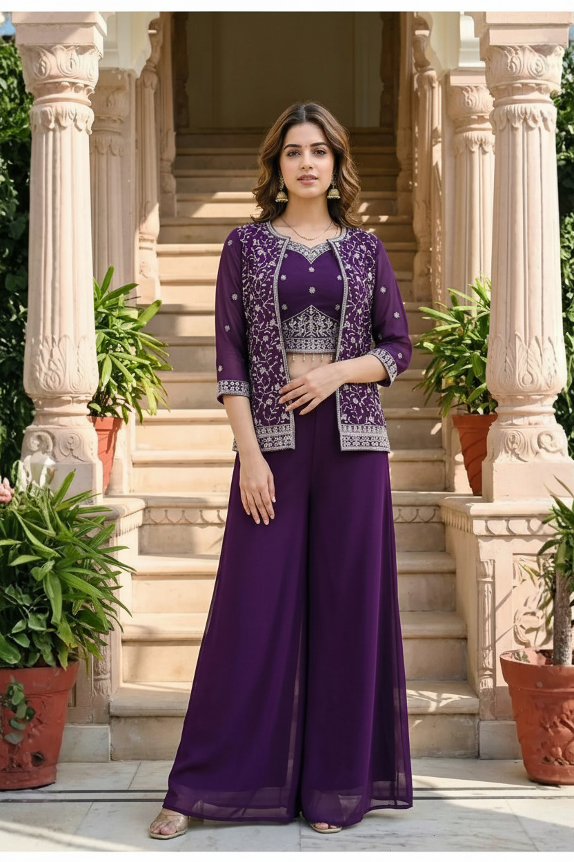 Purple Jacket Set