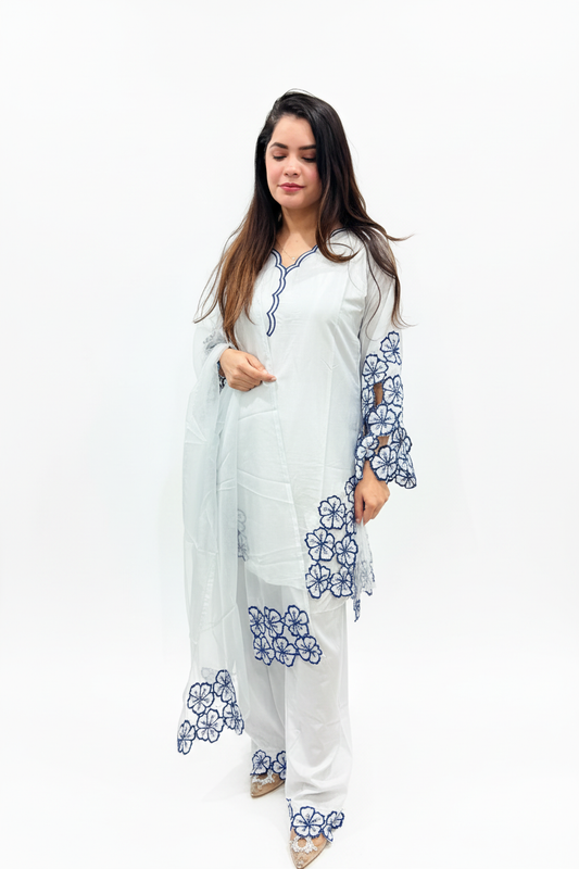 White Blue Suit - Photo 1