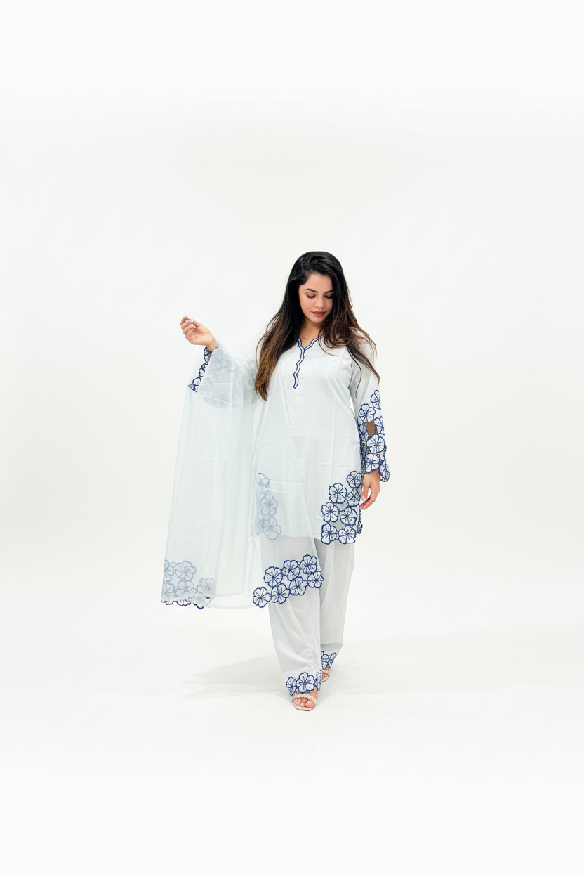 White Blue Suit - Photo 5